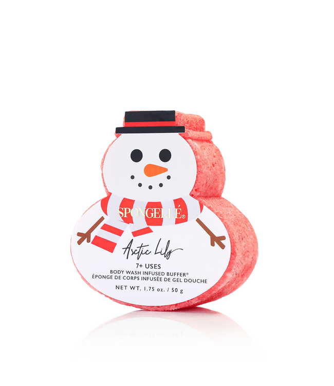 SPONGELLE Holiday Snowman Body Wash Infused Buffer