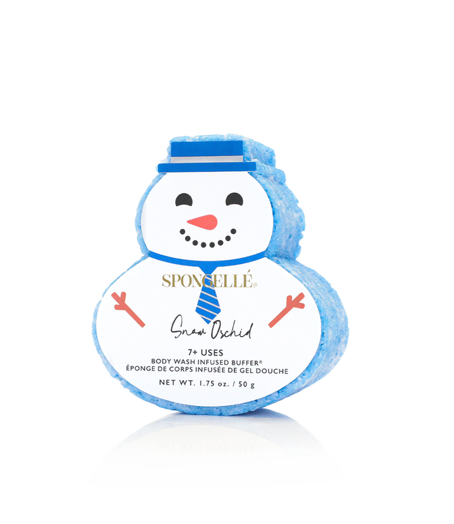 SPONGELLE Holiday Snowman Body Wash Infused Buffer