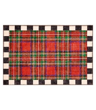 MACKENZIE CHILDS Royal Stewart Tartan Red 2' x 3' Washable Rug