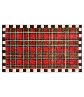 MACKENZIE CHILDS Royal Stewart Tartan Red 3' x 5' Washable Rug