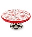 MACKENZIE CHILDS Cardinal Toile Large Pedestal Platter