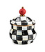 MACKENZIE CHILDS Courtly Check Enamel Lidded Sugar Bowl
