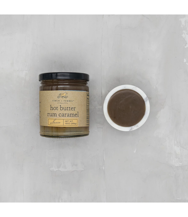 FINCH + FENNEL 10 oz. Hot Butter Rum Caramel Sauce