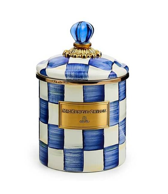 MACKENZIE CHILDS Royal Check Enamel Canister - Small