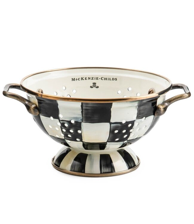 MACKENZIE CHILDS Courtly Check Enamel Colander - Small