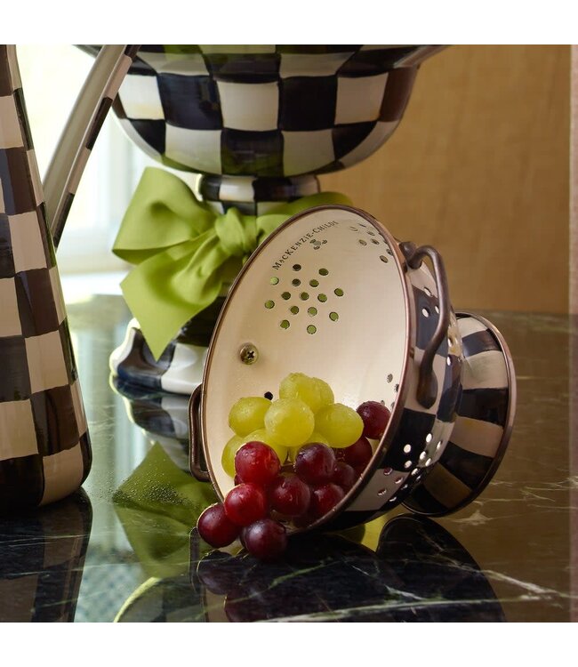 MACKENZIE CHILDS Courtly Check Enamel Colander - Small