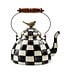 MACKENZIE CHILDS Courtly Check 3 Quart Tea Kettle with Bird