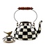 MACKENZIE CHILDS Courtly Check 3 Quart Tea Kettle with Bird