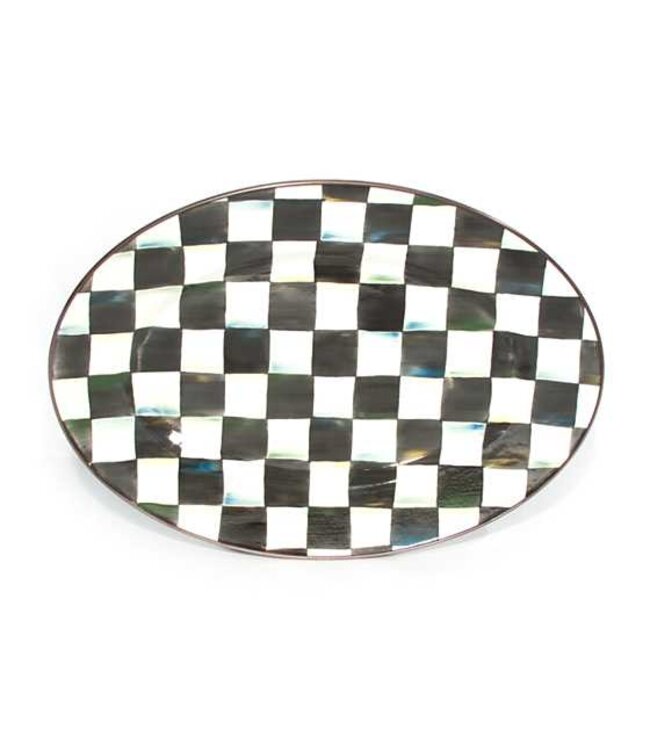 MACKENZIE CHILDS Courtly Check Enamel Oval Platter - Small