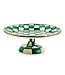MACKENZIE CHILDS Emerald Check Small Pedestal Platter