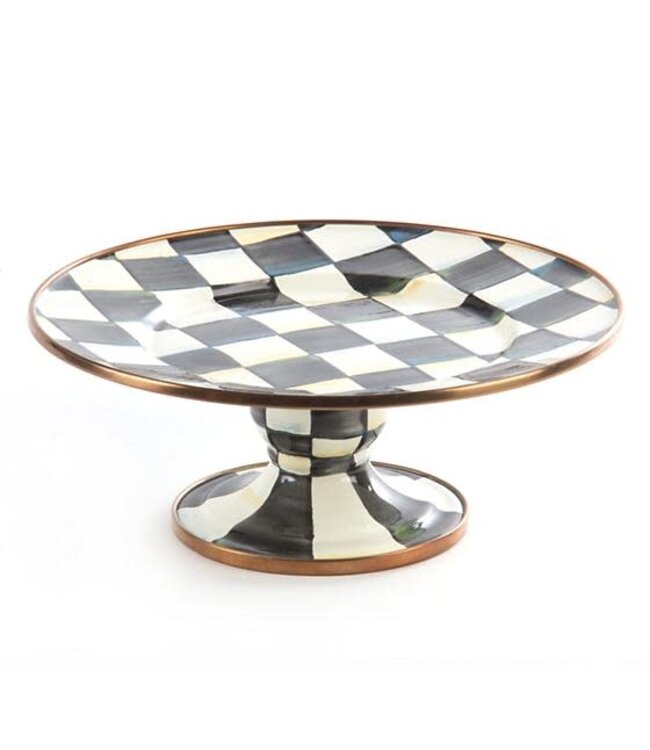 MACKENZIE CHILDS Courtly Check Mini Pedestal Platter