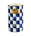 MACKENZIE CHILDS Royal Check Enamel Utensil Holder