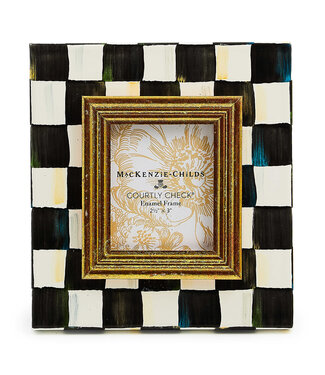 MACKENZIE CHILDS Courtly Check Enamel Frame - 2.5" x 3"
