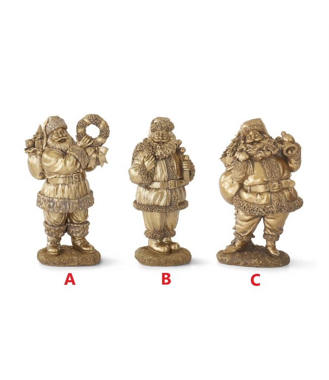 Antique Gold Resin Santas