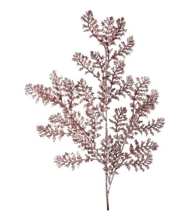 24" Glittered Wild Fern Spray