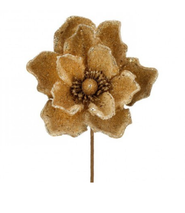 24" Micro Beaded/Sequins Magnolia Stem