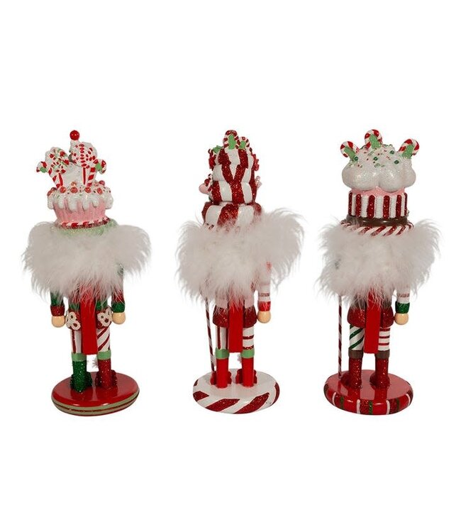 10" Hollywood Candy and Cake Hat Nutcracker - Sold Individually