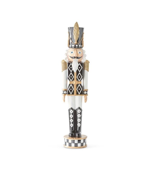 37 Inch Extra Large Black & White Soldier Nutcracker