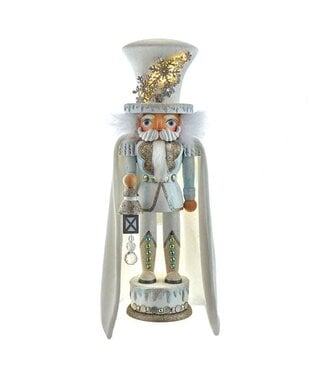 18" Hollywood Nutcrackers White Snowflake LED Soldier Nutcracker