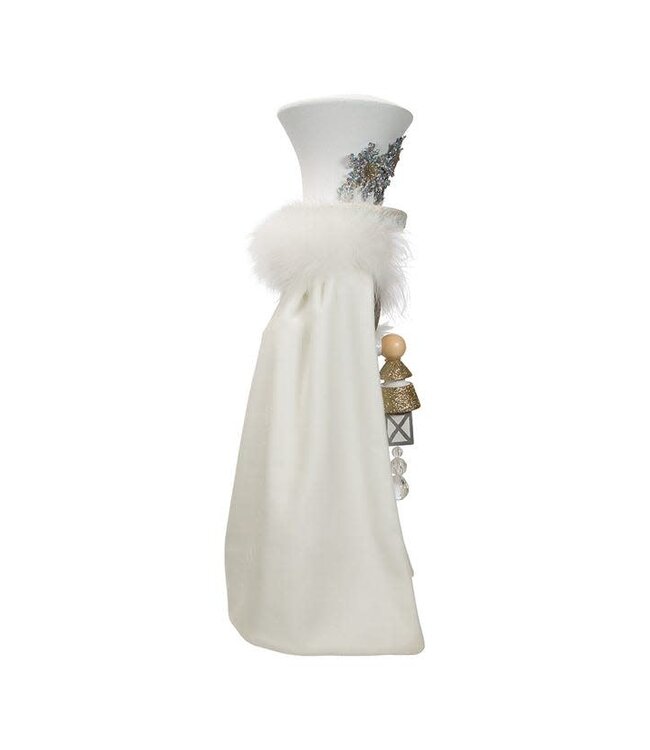 18" Hollywood Nutcrackers White Snowflake LED Soldier Nutcracker