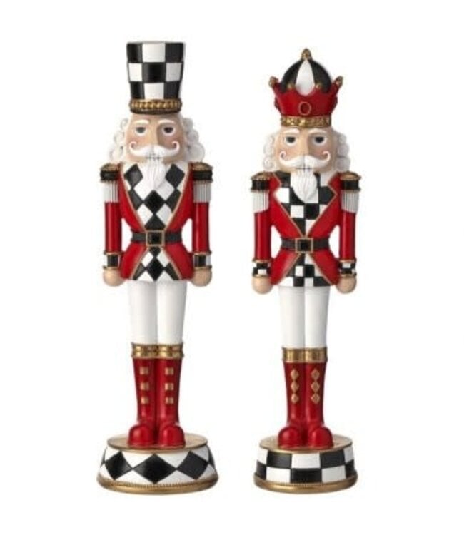 13" Resin Nutcracker on Base - Sold Individually