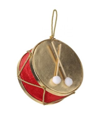 Velvet with Gold Drum Ornament
