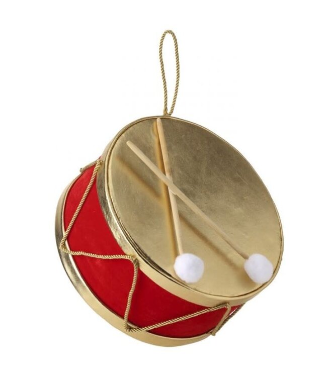 Velvet with Gold Drum Ornament