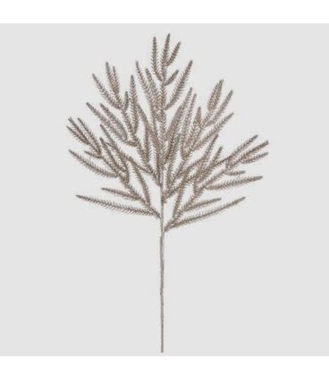 30" Glittered Fir Spray - Champagne