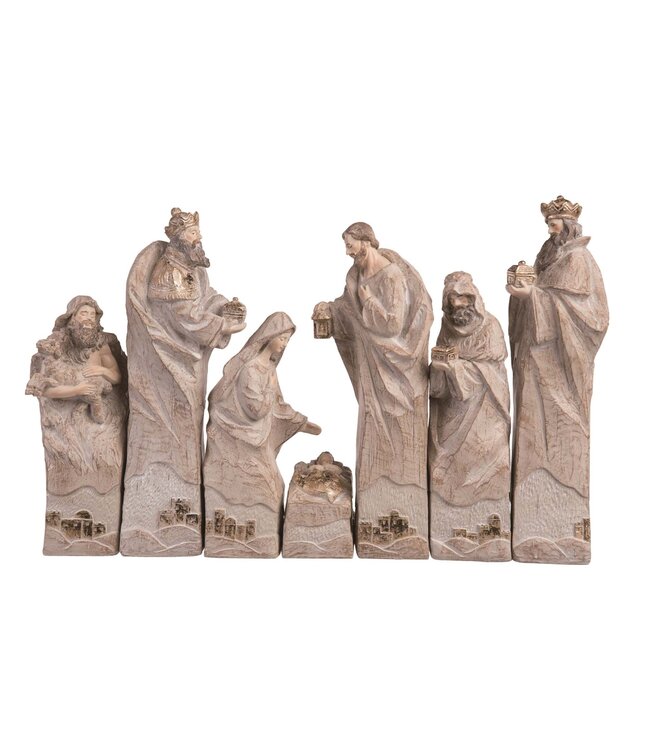 Resin Pillar Nativity