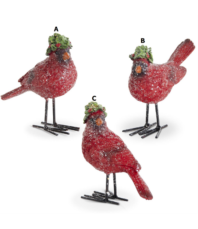 Glittered Resin Cardinals