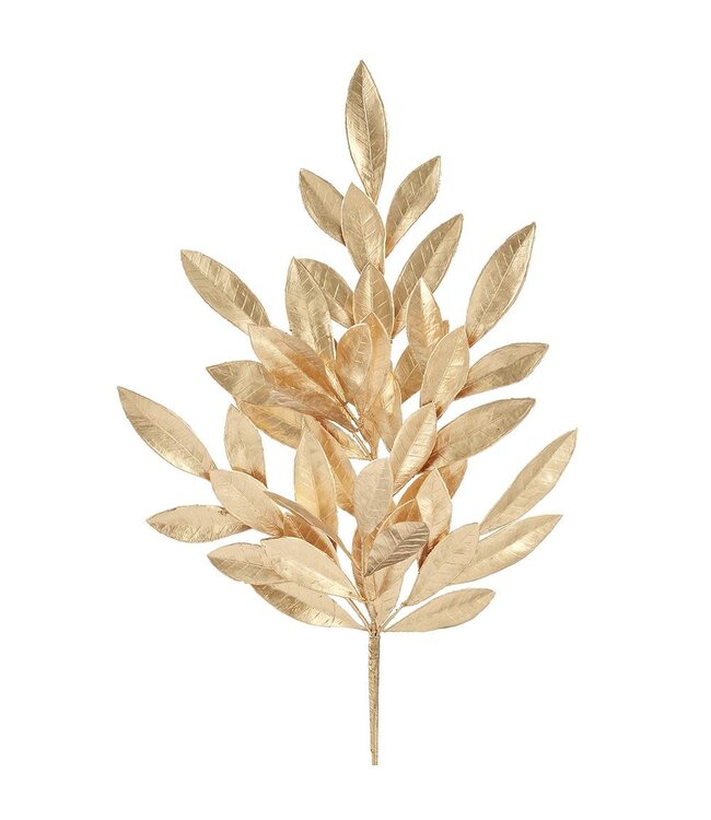 24” Bay Leaf Spray Gold