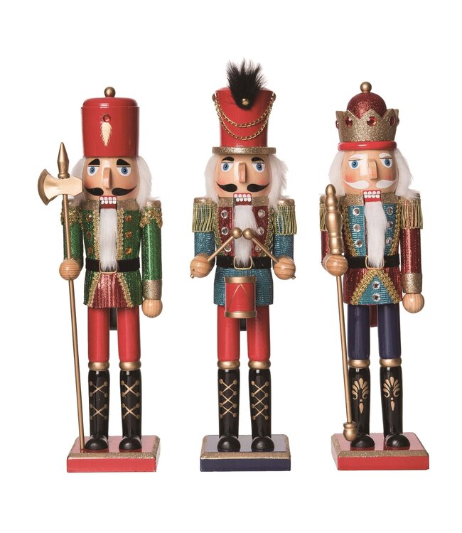 Wood Glitz & Glam Nutcracker