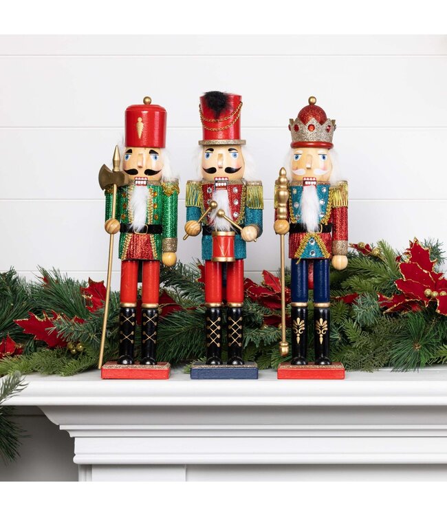 Wood Glitz & Glam Nutcracker