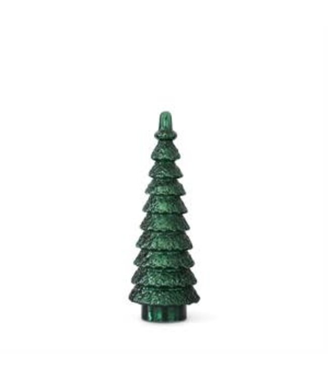 Green Glass Tiered Trees