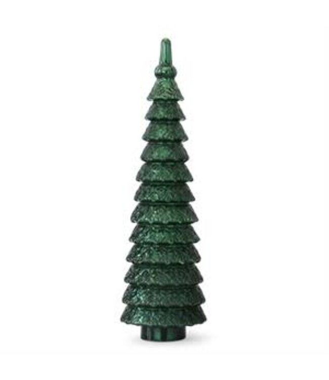 Green Glass Tiered Trees