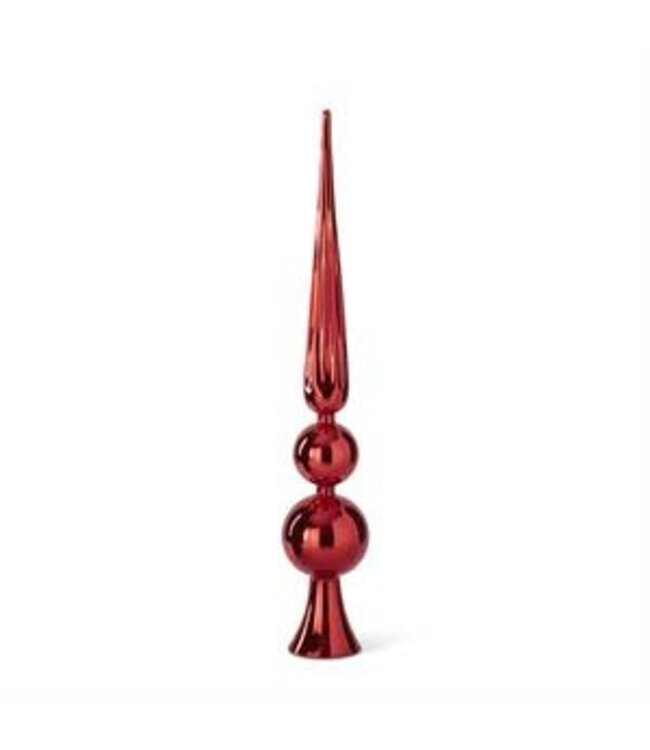 Red Glass Finial Tree Toppers