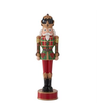 17.75 Inch Nutcracker w/Red & Green Plaid Coat Tabletop
