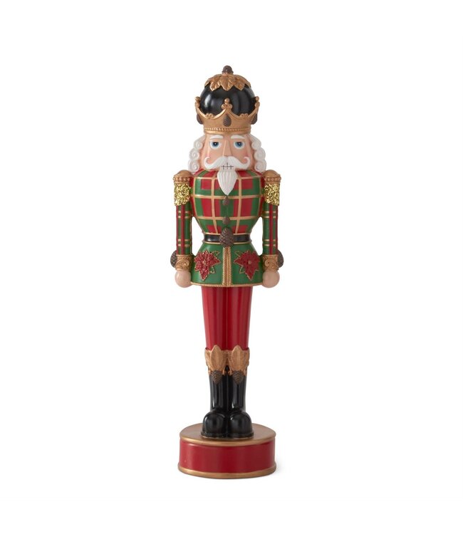 17.75 Inch Nutcracker w/Red & Green Plaid Coat Tabletop