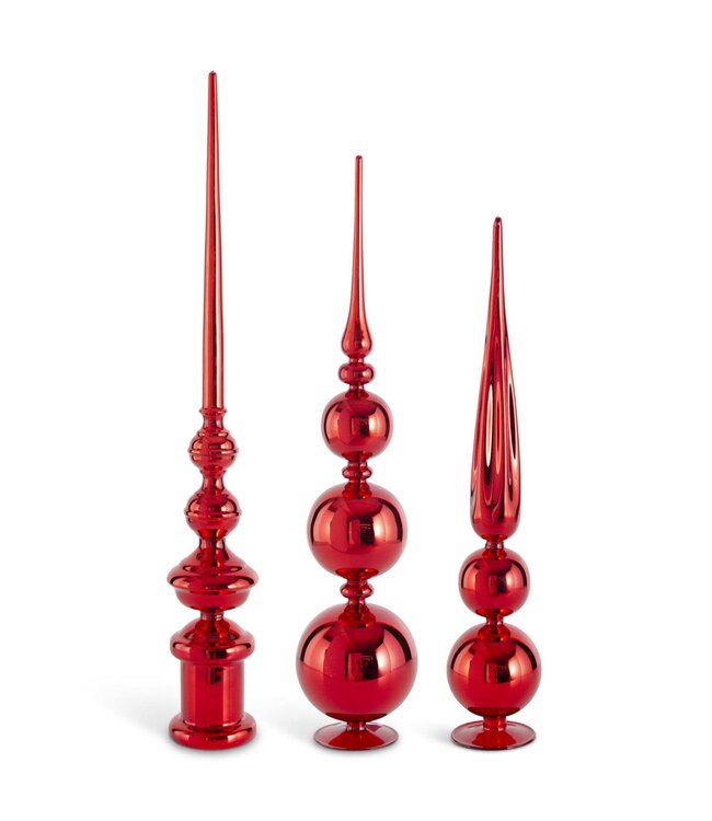 Red Glass Finials