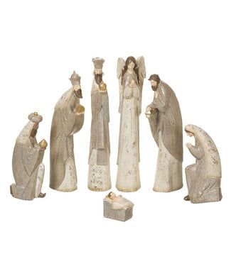 15" Nativity Set Tiffany Cream