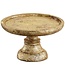 Wood Cake Stand Gold Brown