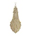 Glittered Plastic Lily Ornament Gold