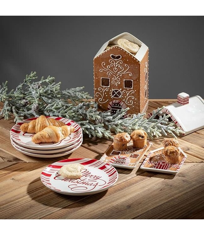 Merry Christmas Snack Plates Set of 4