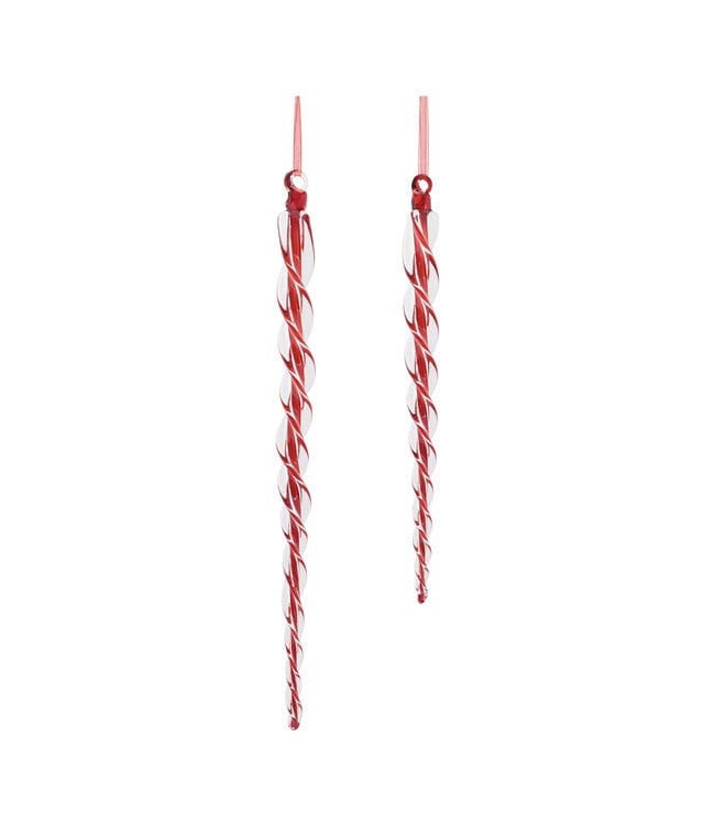 Red Icicle Ornament - Sold Individually
