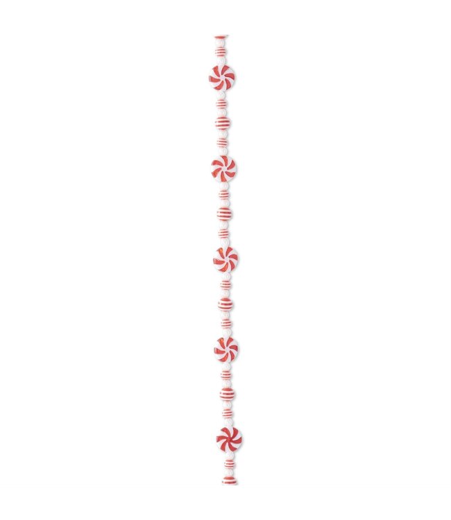 72 Inch Red & White Peppermint Candy Garland