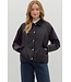 Janine Solid Diamond Pattern Quilted Long Sleeve Jacket