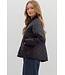 Janine Solid Diamond Pattern Quilted Long Sleeve Jacket