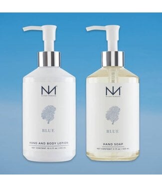 Blue Hand Soap and Lotion Set