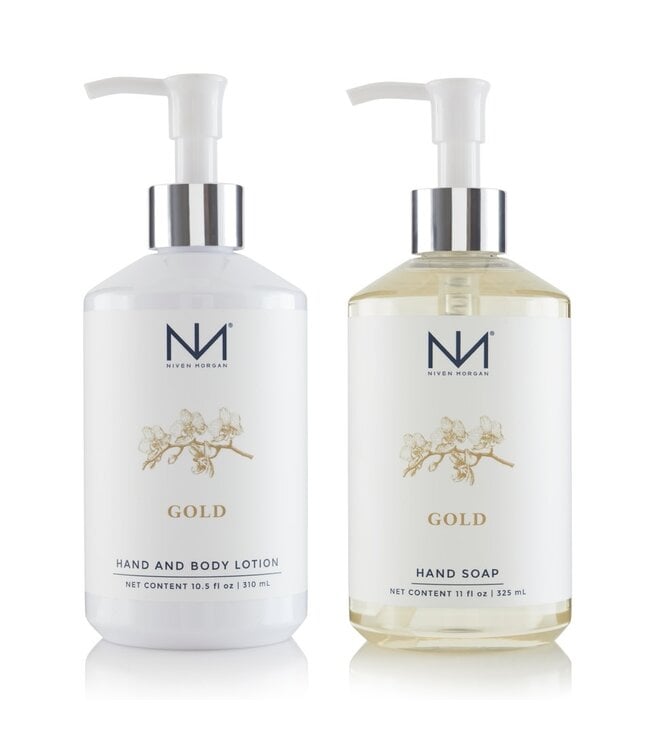 Gold Soap and Lotion Set