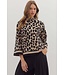 Jane Leopard Print ¾ Sleeve Sweater Knit